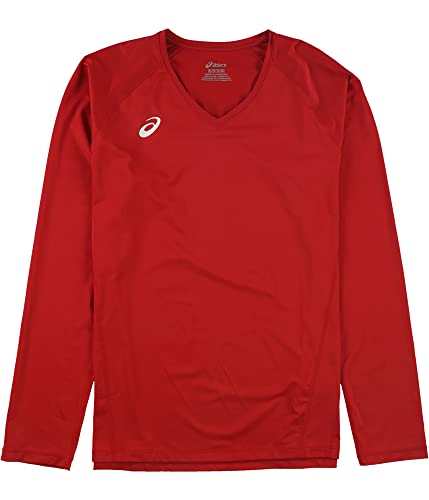 ASICS Spin Serve Volleyball Jersey Long Sleeve, Team Red, Small