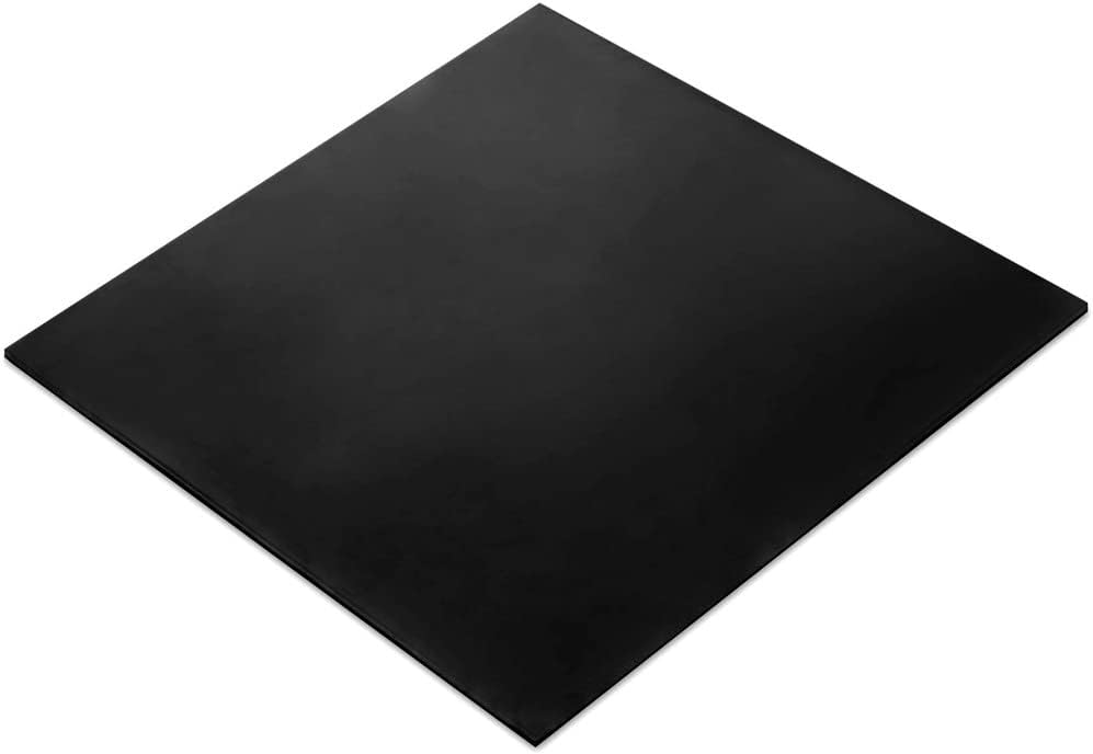 MATNIKS Rubber Sheeting, Heavy Duty, High Grade 60A, Neoprene Black, 12x12-Inch by 1/8 (+/- 5%) for Plumbing, Gaskets DIY Material, Supports, Leveling, Sealing, Bumpers, Protection, Flooring
