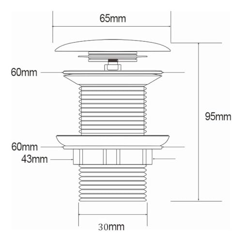 Válvula Click Luxo Aço Inox 304 Cuba Pia Banheiro Lavabo 7/8 Ralo Cor Dourada - Brinovar