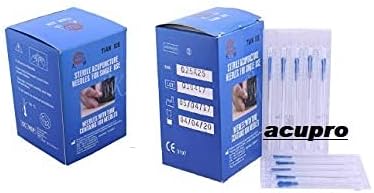 Acs acupuncture needle sujok needle dry needling for physio therapy combo set of size Acs (25x0.13mm, 25x0.25mm) 200 needles total 2 Box