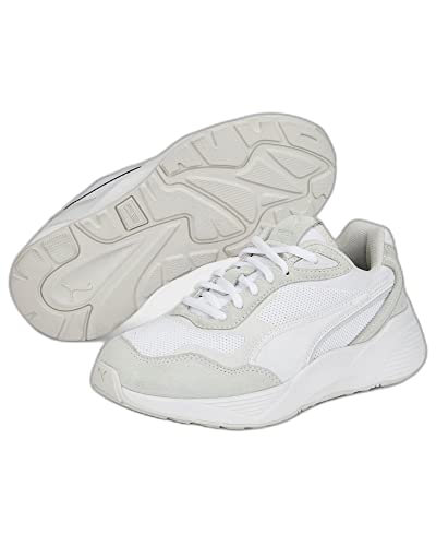 PUMA Unisex-Child Shoes RS-Metric Sneaker, White-High Risk Red, 6 US Big Kid