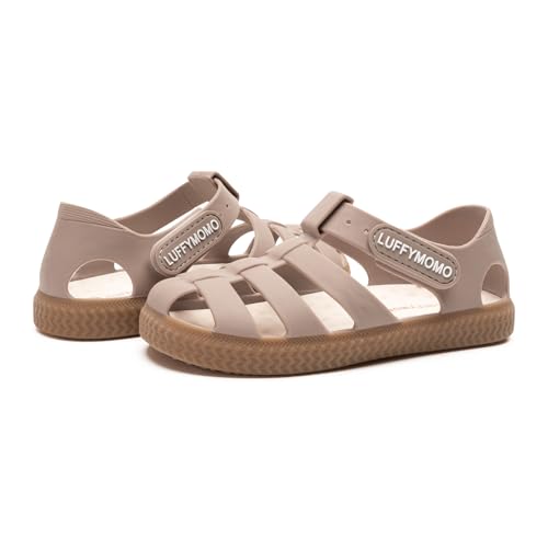 Luffymomo Boys Girls Closed Toe Sandals Lightweight Beach Water Shoes Adjustable Summer Outdoor Sandal for Toddler/Little Kids