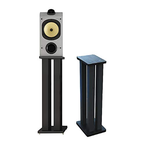 BTZHY Speaker Stands,Universal Floor 1 Pair, Set of 2 Wooden Base Supports, for Medium to Large Bookshelf Speakers, Comes with 8 Pure Copper Feet