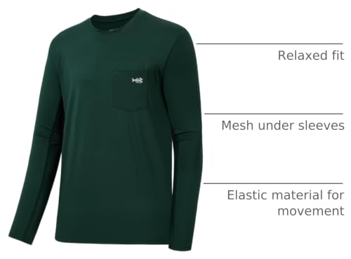 Image of BASSDASH Men's UPF 50+ Performance Long Sleeve T-Shirt UV Sun Protection Fishing Hiking Sports Shirts