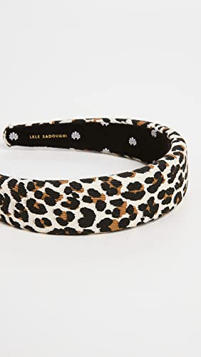 Lele Sadoughi Women's Corduroy Alice Headband, Leopard, Black, Print, One Size #TOP3