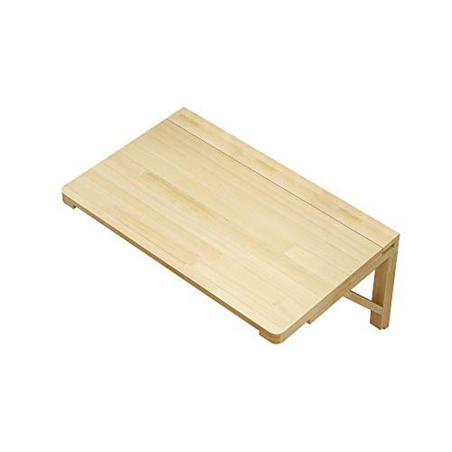 QIYFOZ Mesa Plegable, Mesa de Comedor de Pared, estantería Multifuncional, Estante para balcón, Mesa Invisible para apartamento pequeño, diseño de Tronco de Pino (100 * 50)