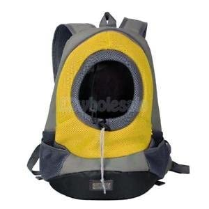 GlobalNiche Pet Dog Cat Puppy Carrier Backpack Outdoor Tote Shoulder Chest Bag Yellow