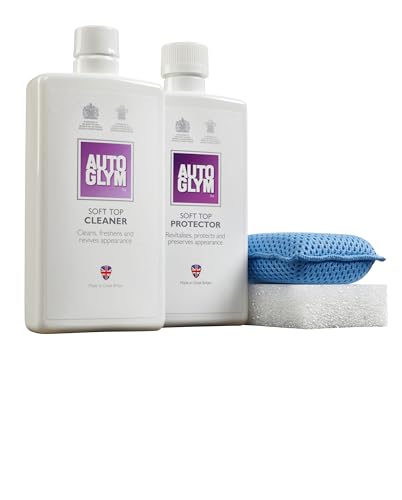 Autoglym Convertible Soft Top Clean & Protect Complete Kit – Convertible Roof Cleaner, Protector and Waterproofer – Fabric and Canvas Soft Top Moss, Mould & Stain Remover – Car Canvas Repair & Restore