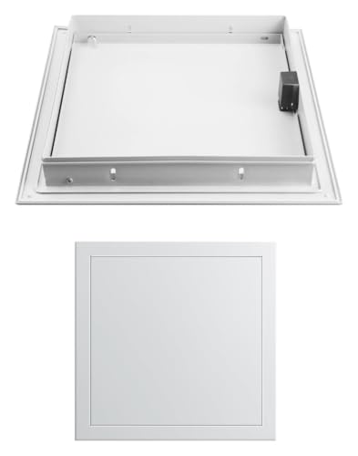 Panel de Acceso de Metal Blanco de 40x40 cm con Sistema Push para Paredes y Techos 2