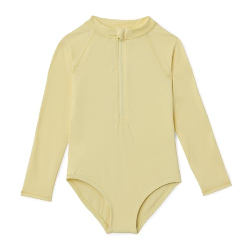 Image of Amazon Essentials Girls' Long Sleeve Rash Guard One-Piece Swimsuit