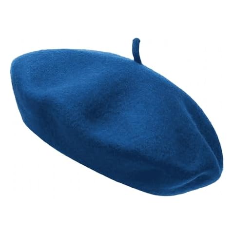Royal Blue Wool Beret Hat for All Cover