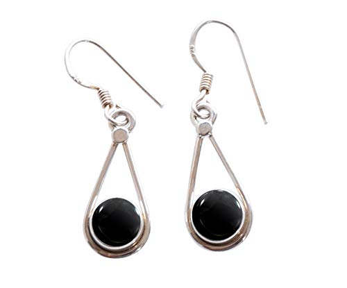Black Onyx Earrings For Women - Black Onyx Drop Dangle Earrings For Women Girls 925 Sterling Silver