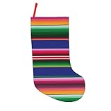 REFYLD Christmas Stockings Personalized - 18' Christmas Stocking Novel Colorful Mexican Blanket Stripes Xmas Stocking for Christmas Tree Decorations