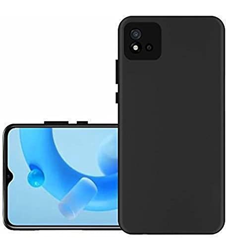 Image of Mobile Back Cover Case for Realme C20 (Silicone Case|CameraProtection|Black SC1510)