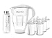Produktbild PearlCo - Glas-Wasserfilter (weiß) mit 6 Universal classic Filterkartuschen + 1 Trinkflasche aus Glas