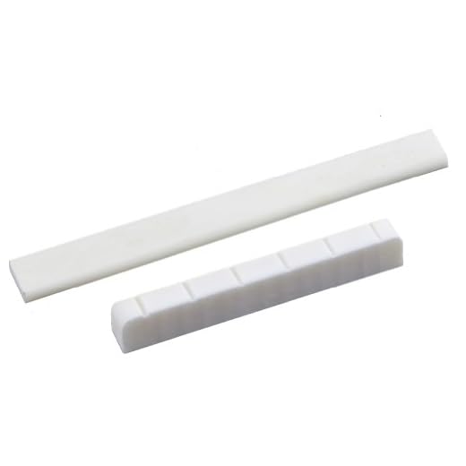 Lote de selleta con 6 ranuras y cejuela para guitarra clásica, hueso, color marfil