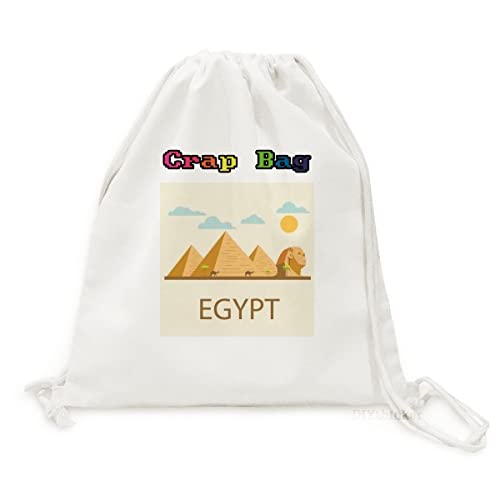 Sac à dos pyramide Égypte ancienne en toile sac de voyage léger imprimé sphinx