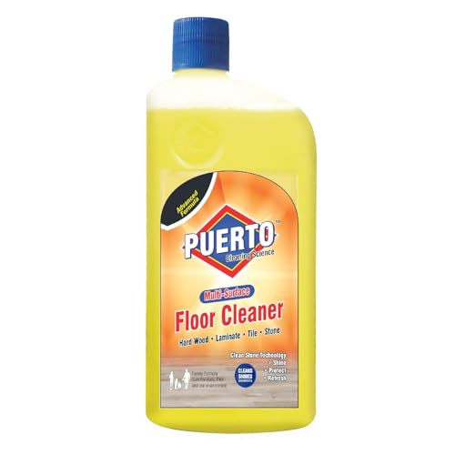 Image of Puerto Disinfectant Surface & Floor Cleaner, (Citrus) - 500 ml (Pack of 3) | Cleans 99.9% Germs | Suitable for Bathroom & Floor surfaces like ceramic, marble, granite, mosaic etc.