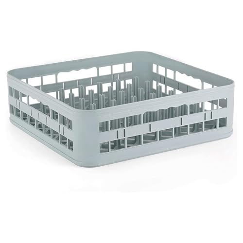 HORECA SUPPLIES | Cesta De Platos para Lavajillas |Cesta Lavavajillas 40x40 Cm | Apilable, Higiénico, Resistente, Apto para Lavado hasta 120 °C | Hecho De Polipropileno | Bandeja Lavavajillas