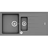 Victory S1000 Granitspüle 100x50cm Küchenspüle Einbau Spülbecken ab 60er Schrank inkl. Drehexcenter Made in Germany (lightgray)