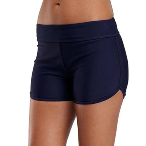 shorts de natação para mulheres shorts de placas elásticas tanquinhos sólidos abaixo de traje de ban