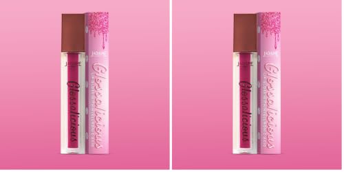 Image of JAQULINE USA Glossalicious Lip Gloss | Glossy Finish | Nourishing with Jojoba Oil & Shea Butter | Lightweight & Non-Sticky | Hydrating Moisture | Vegan & Cruelty-Free | Berry Glo, 3.5ml (Pack of 2)