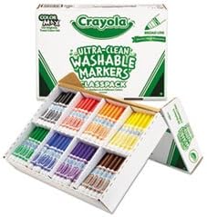 Crayola Washable Markers Classpack Arts & Crafts 200ct 8 Colors Conical Tip Arts & Crafts Bin588200 Crayola Llc