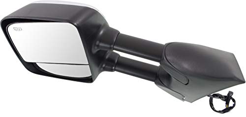 Kool Vue Driver Side Mirror Compatible With 2004-2015 Nissan Titan Manual Folding, Heated, With Memory, Chrome, With Blind Spot Glass, Towing, Power Glass, Black Base; Extends 4 Inches - Ni1320204 #TOP3