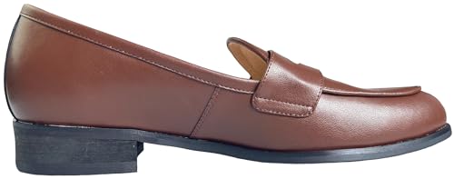 Image of Justar Men's Leather Penny Loafers Slip-On Tuxedo Dress Shoes Belgian for Business Casual Office