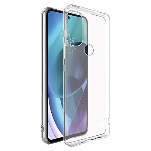 Image of Amazon Brand-Solimo Mobile Cover for Motorola Moto G71 5G (Soft & Shockproof Back Case with inbuilt Cushioned Edges), Transparent
