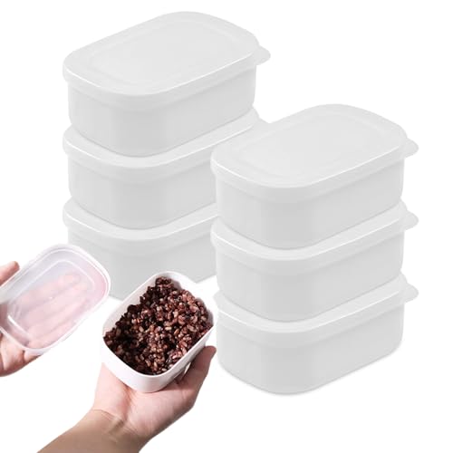 Shnmin 6 Piezas Tapers para Comida Hermetico, Tapers para Comida Hermetico Plastico, Pequeño Recipientes Herméticos, Recipientes para Alimentos Bebé, para Almacenar Alimentos y Preparar Comidas