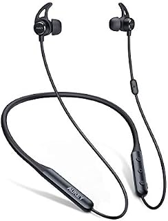 AUKEY Bluetooth 5 Headphones, Neckband Headset with aptX HD, IPX5 Water Resistance, Skin-Friendly