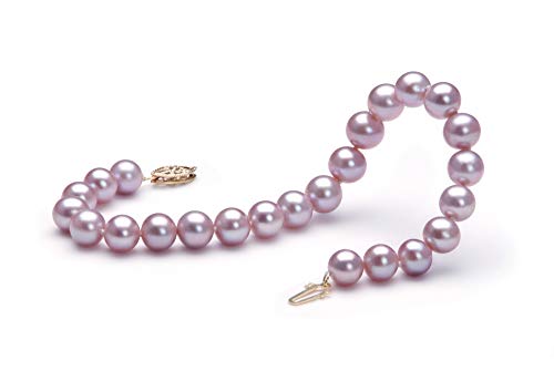 Image of Lavender 7-8mm AA Quality Freshwater Cultured Pearl Bracelet for Women