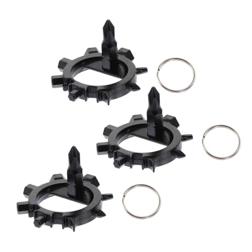 KALLORY 3Pcs Multifunctional Octopus Shaped Screwdrivers for Bike Repair Portable Outdoor Tool with Key Ring Design for Camping and Hiking Adventures