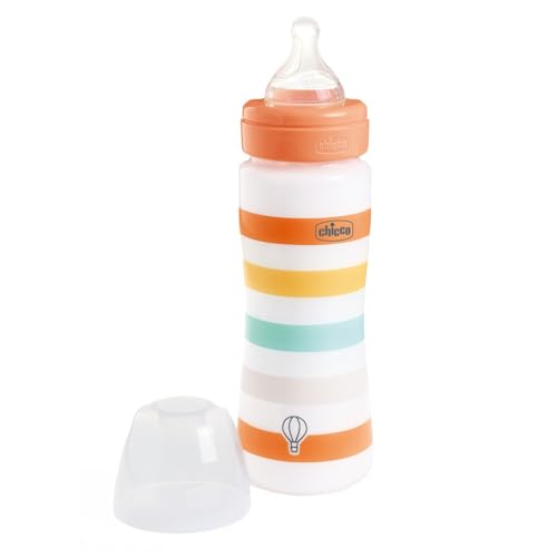 Miniatura 4 de Chicco Set 2 Biberones Anticolicos Perfect Easy Fast Flow 330 ml, Biberón Bebé Chicco, Biberones Anticólicos con Válvula Anticólico, Pack Ahorro Bebe Niña 4 Meses+