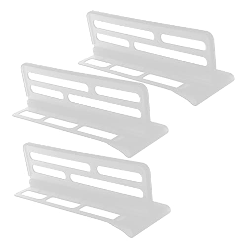 EXCEART 3Piezas Divisor de Puerta del Refrigerador Ajustable Organizador para Alimentos y Bebidas Plato de Partición de Plástico para Nevera