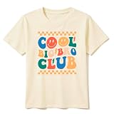 Big Brother T Shirt - Cotton Graphic Tee for Boys, Matching Brothers' Outfits (2-7Y) (US, Age, 2 Years, 3 Years, Apricot Cool Big Bro Club)