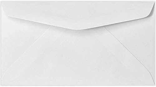 LUXPaper #7 Commercial Flap Business Envelopes | 3 3/4 x 6 3/4 | Bright White | 24lb. Text | 1,000 Qty