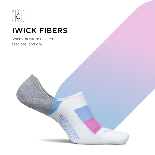 Image of Feetures Everyday Light Cushion Invisible Sock for Men - Anti-Slip Sock Liner with Targeted Compression - (1 Pair)