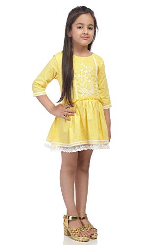 Image of BIBA Girls Cotton Anarkali Salwar Suit Set