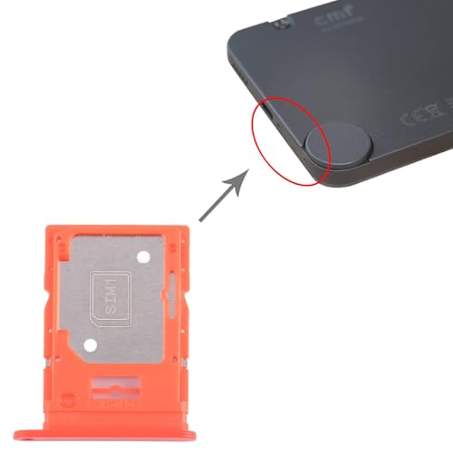 Image of Original SIM Card Tray + SIM /Micro SD Card Tray Compatible with Nothing CMF Phone 1 (A015) (Orange)