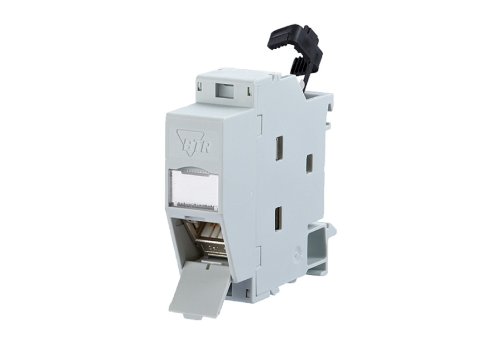 Btr Netcom - Presa di rete per montaggio su rail DIN CAT 6A, 180°