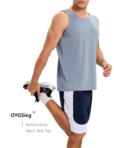 Oygsieg 6 Pack Men'S Quick Dry Workout Tank Tops Breathable Gym Sleeveless Muscle Shirts For Active Men Seta Xl thumb #5