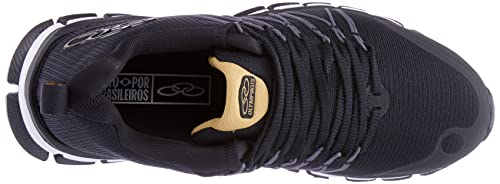 Olympikus Cyber 2 Tênis, Masculino, Preto/Dourado, 40
