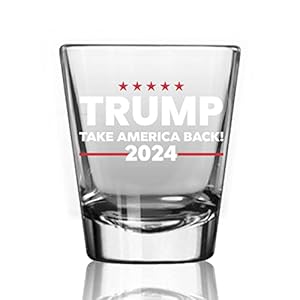 Trump 2024 Trump Take America Back 2024 Shot Glass | 2 oz Bourbon Whiskey Shot Glass | Shot Glasses For Men | Retirement Gifts | 21st Birthday Shot Glass | Made In USA