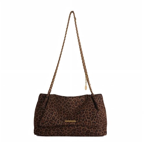 leopard cheetah print purse for women, animal print cute y2k shoulder bag, hobo suede slouchy crossbody bag, going out trendy shoulder purse, cheetah accessories stuff gifts