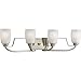 Grey 4-Lt. Bath with Etched Glass Shades P2797-09 by Progress Lighting