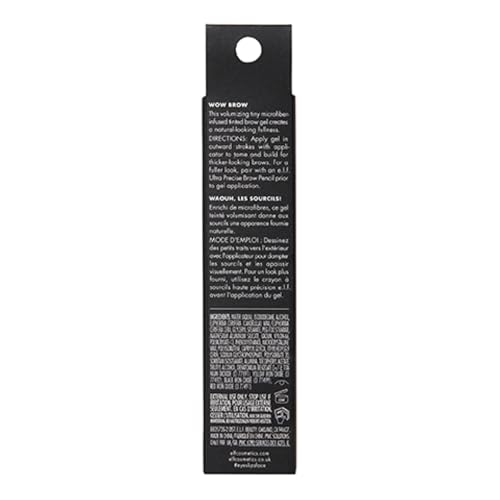 e.l.f. Wow Brow Gel, Volumengebendes, aufbaubares Wachs-Gel-Hybrid für volle, voluminös aussehende Brauen, Vegan & Tierversuchsfrei, Neutral Brown