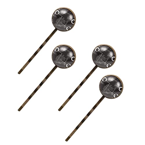 Barrettes à cheveux métal motif Ghana noir l'artisanat d'art pour sublimer vos cheveux