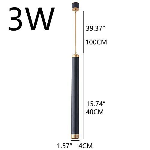 Lustre en aluminium 3W black single head moderne RAGGZZ Ibalods